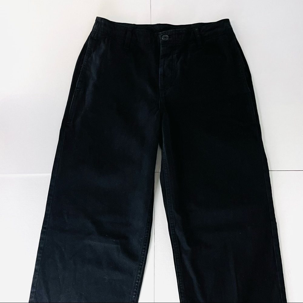 FREE PEOPLE — THE RELAXED BOYFRIEND CHINO PANTS, BLACK, SIZE US 25 - Picture 6 of 12